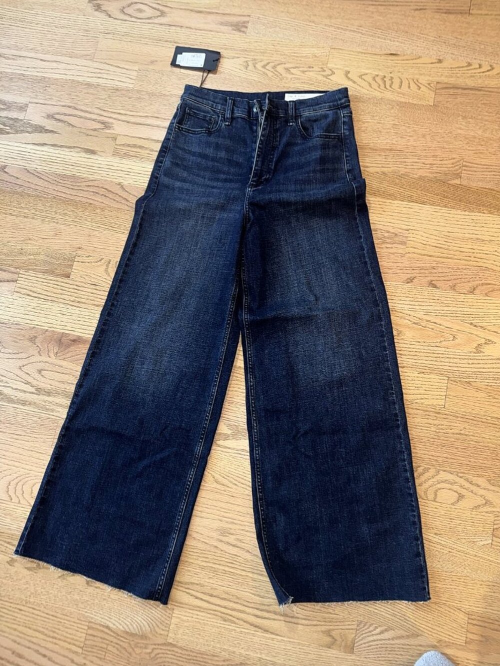 NWT rag & bone Serena High Rise Wide Leg Jeans Dark Wash Size 28